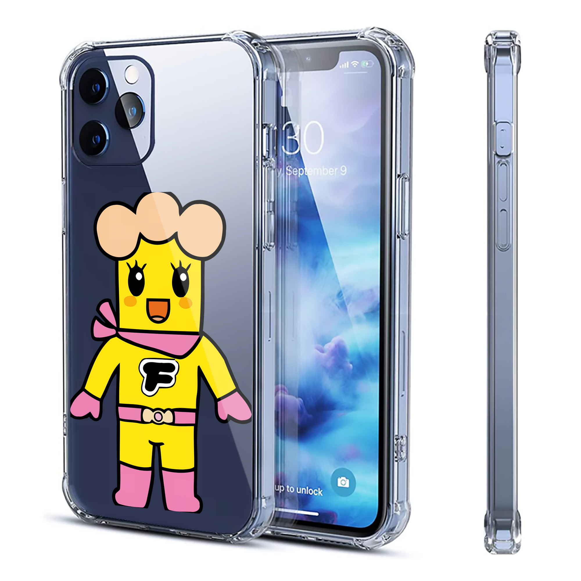 （画像用） アンパンマン Anpanman 【iPhone 12シリーズ対応】透明スマホケース（クリアソフトケース）